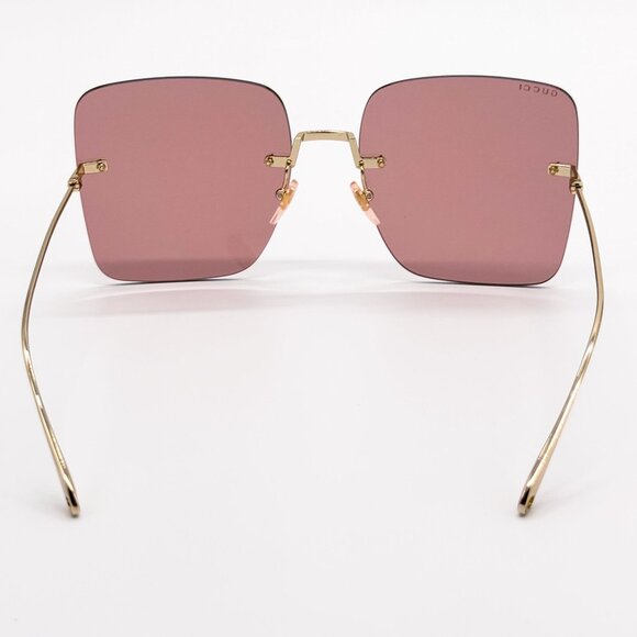 NEW GUCCI SUNGLASSES GG1147S 005 GOLD/PINK WOMEN EYEWEAR GUCCI PLUS EARRINGS main image 13